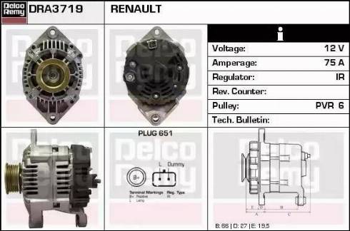 Remy DRA3719 - Alternator www.autospares.lv