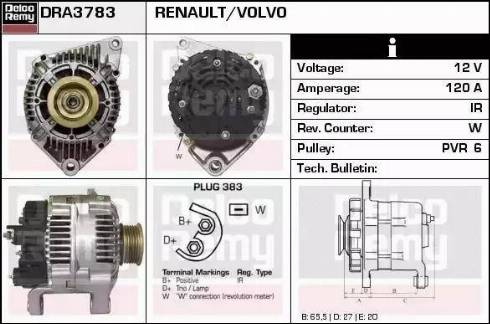 Remy DRA3783 - Ģenerators www.autospares.lv