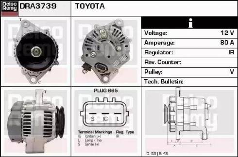 Remy DRA3739 - Ģenerators www.autospares.lv