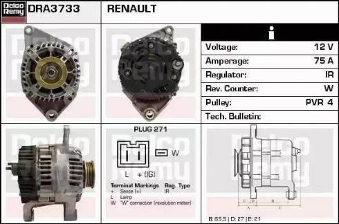 Remy DRA3733 - Ģenerators www.autospares.lv