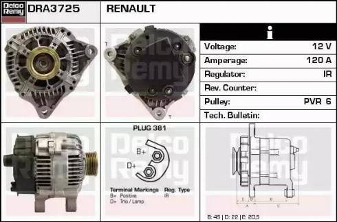 Remy DRA3725 - Ģenerators autospares.lv