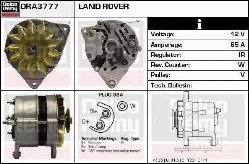 Remy DRA3777 - Alternator www.autospares.lv