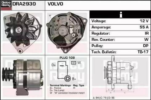 Remy DRA2930 - Alternator www.autospares.lv