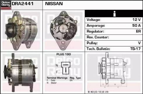 Remy DRA2441 - Ģenerators www.autospares.lv