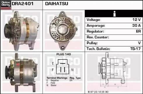 Remy DRA2401 - Alternator www.autospares.lv