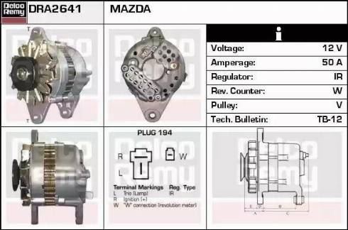 Remy DRA2641 - Ģenerators www.autospares.lv