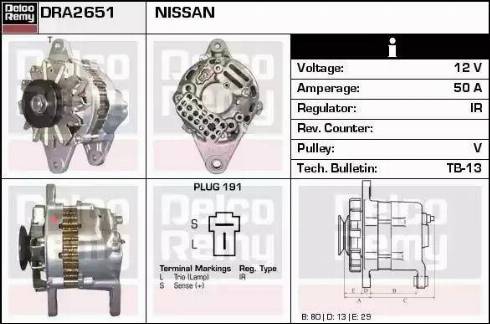 Remy DRA2651 - Alternator www.autospares.lv