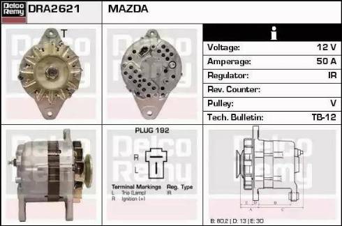 Remy DRA2621 - Alternator www.autospares.lv