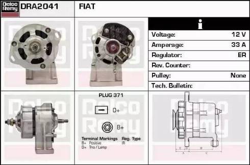 Remy DRA2041 - Генератор www.autospares.lv