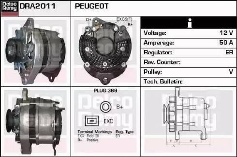 Remy DRA2011 - Ģenerators www.autospares.lv