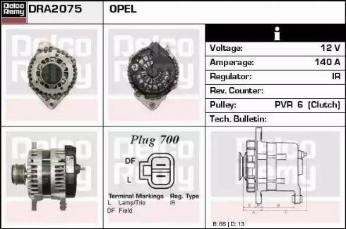 Remy DRA2075 - Alternator www.autospares.lv