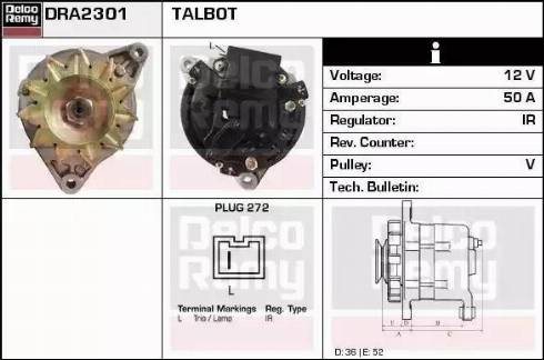 Remy DRA2301 - Alternator www.autospares.lv