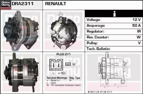 Remy DRA2311 - Ģenerators www.autospares.lv