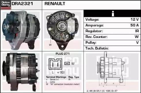 Remy DRA2321 - Alternator www.autospares.lv