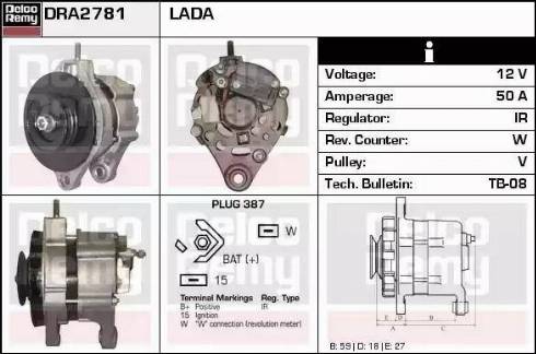 Remy DRA2781 - Ģenerators www.autospares.lv