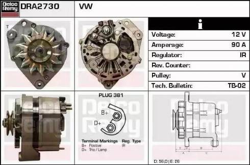 Remy DRA2730 - Ģenerators www.autospares.lv