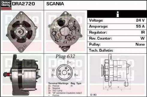 Remy DRA2720 - Alternator www.autospares.lv