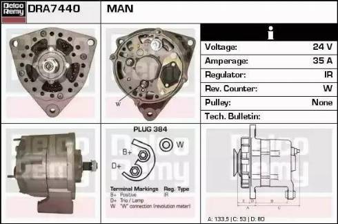 Remy DRA7440 - Ģenerators www.autospares.lv