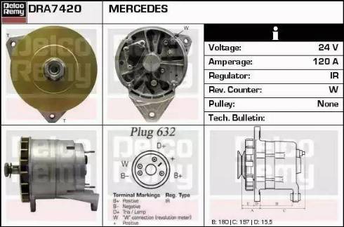 Remy DRA7420 - Генератор autospares.lv