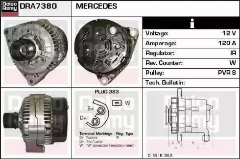 Remy DRA7380 - Ģenerators www.autospares.lv