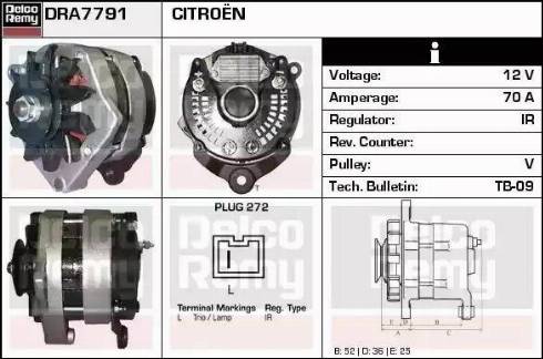 Remy DRA7791 - Alternator www.autospares.lv