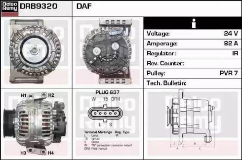 Remy DRB9320 - Генератор www.autospares.lv