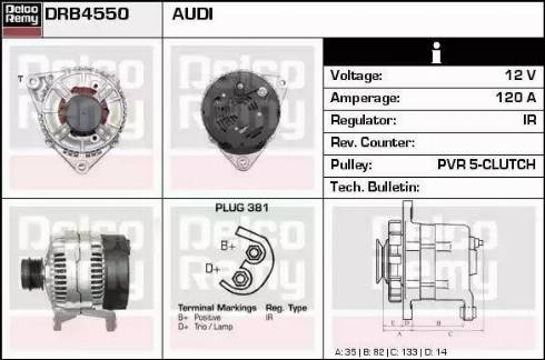 Remy DRB4550 - Генератор www.autospares.lv