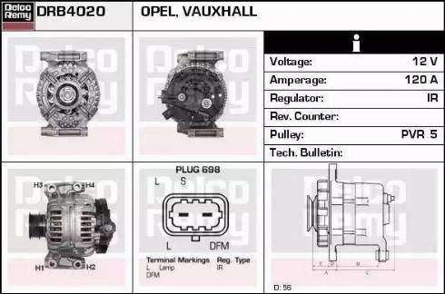 Remy DRB4020 - Генератор www.autospares.lv