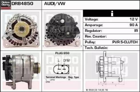 Remy DRB4850 - Alternator www.autospares.lv