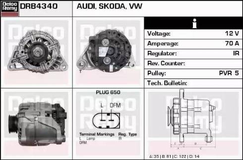 Remy DRB4340 - Ģenerators autospares.lv