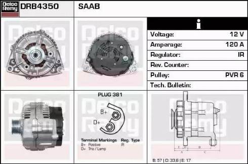 Remy DRB4350 - Ģenerators www.autospares.lv