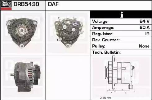 Remy DRB5490 - Ģenerators www.autospares.lv