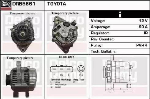 Remy DRB5861 - Ģenerators www.autospares.lv