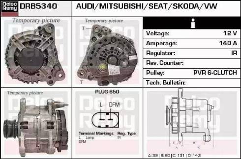 Remy DRB5340 - Alternator www.autospares.lv