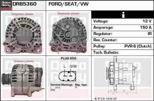 Remy DRB5360 - Генератор www.autospares.lv