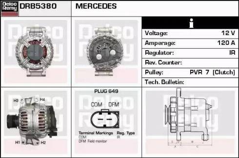 Remy DRB5380 - Alternator www.autospares.lv