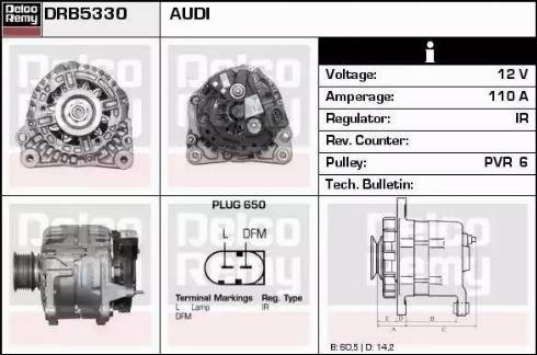 Remy DRB5330 - Генератор www.autospares.lv