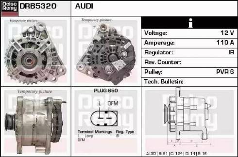 Remy DRB5320 - Alternator www.autospares.lv