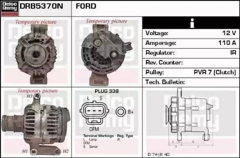 Remy DRB5370N - Ģenerators www.autospares.lv