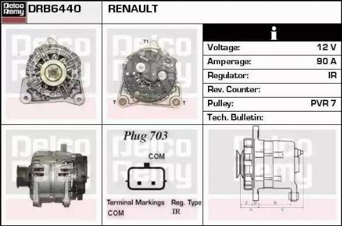 Remy DRB6440 - Генератор www.autospares.lv