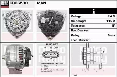 Remy DRB6590 - Ģenerators www.autospares.lv