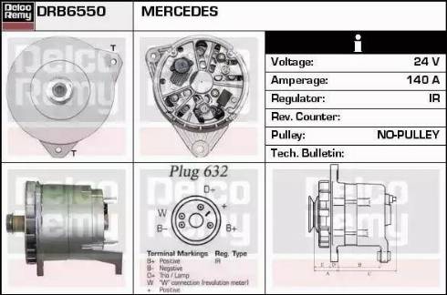 Remy DRB6550 - Alternator www.autospares.lv