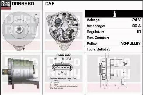 Remy DRB6560 - Ģenerators www.autospares.lv