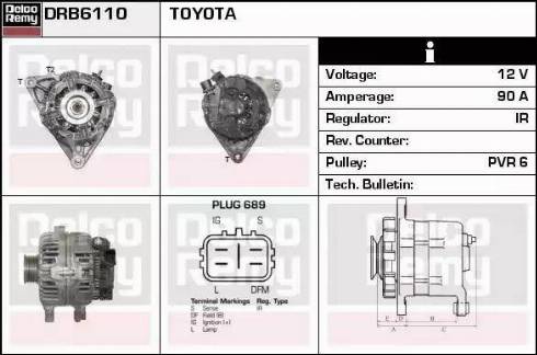 Remy DRB6110 - Генератор www.autospares.lv