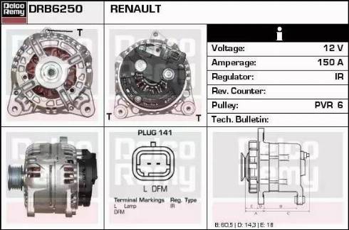 Remy DRB6250 - Ģenerators autospares.lv