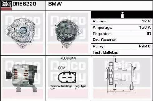 Remy DRB6220 - Генератор www.autospares.lv