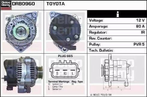 Remy DRB0960 - Ģenerators www.autospares.lv