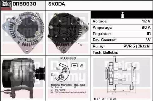 Remy DRB0930 - Alternator www.autospares.lv