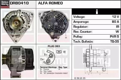 Remy DRB0410 - Alternator www.autospares.lv