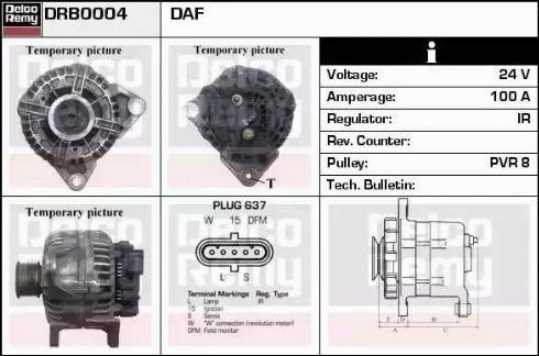 Remy DRB0004 - Генератор www.autospares.lv